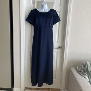 Nu Mode Size 12 Late 90's Long Navy Blue Dress Worn Once.